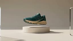 Green running shoe