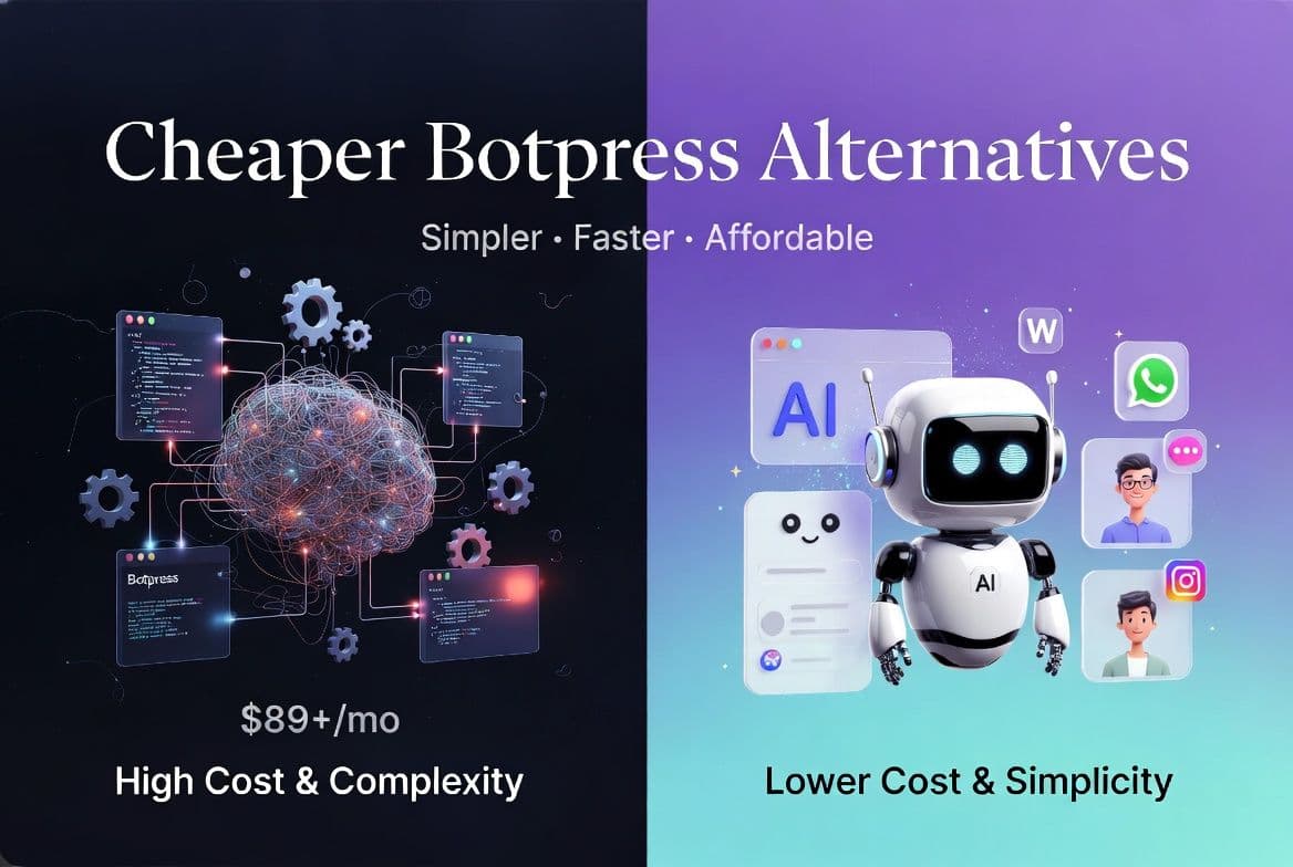 AI chatbot tools comparison showing multiple chatbot platforms connected in a simple ecosystem layout