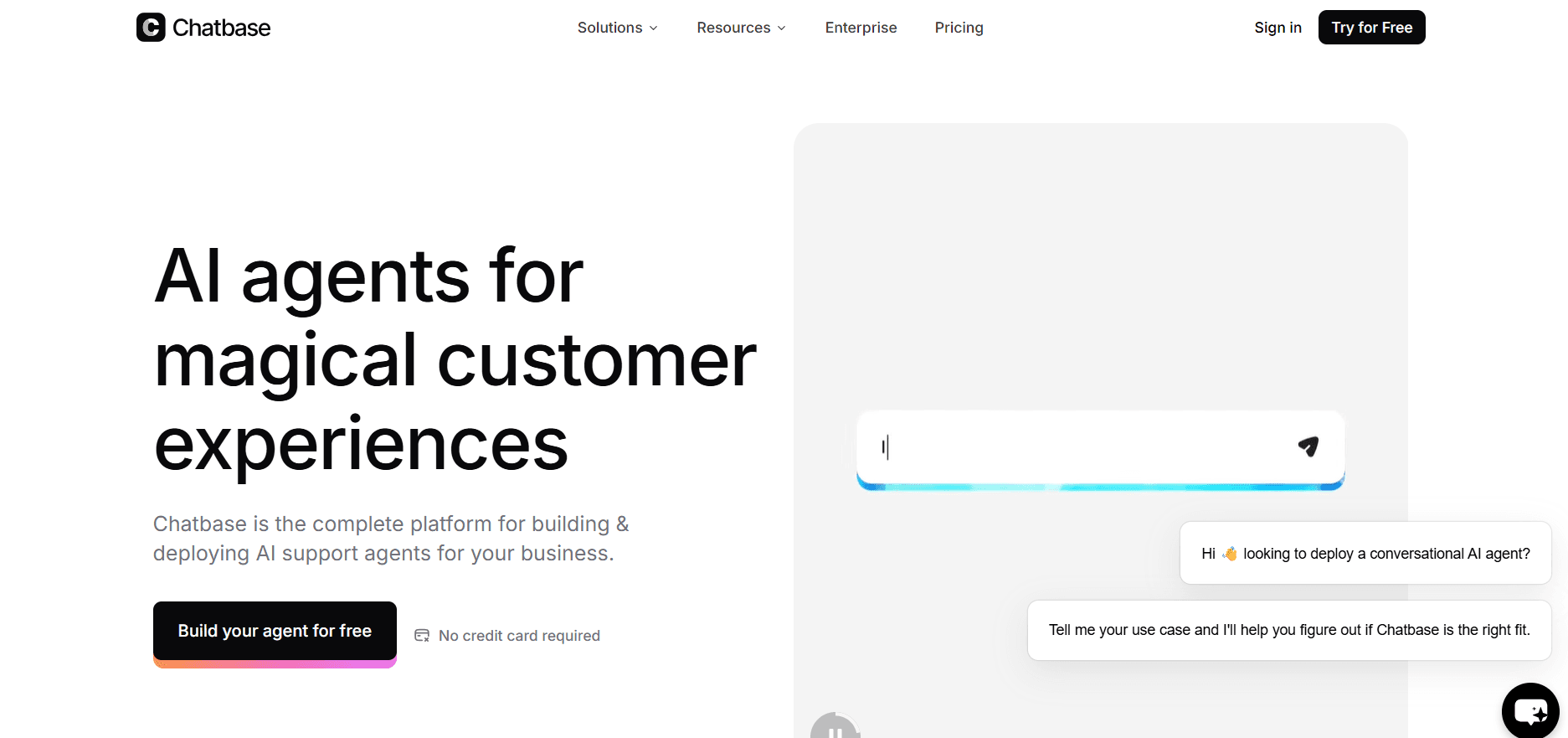 Chatbase AI multi channel chatbot platform dashboard with automated support agent