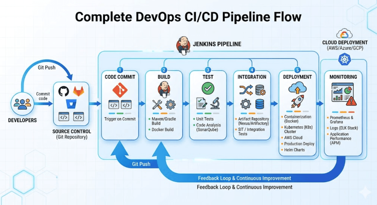 DevOps pipeline diagram