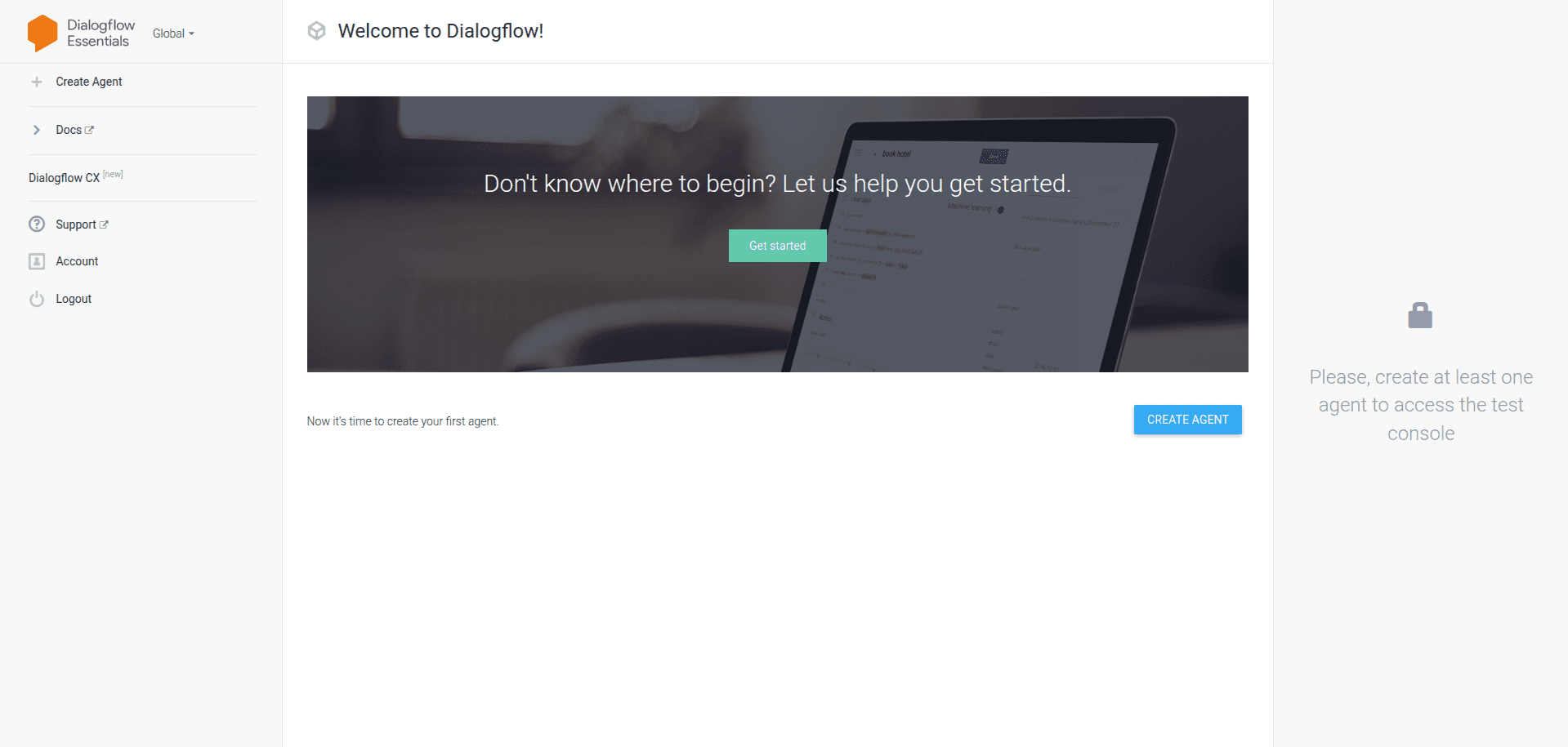 Google Dialogflow Website Platform