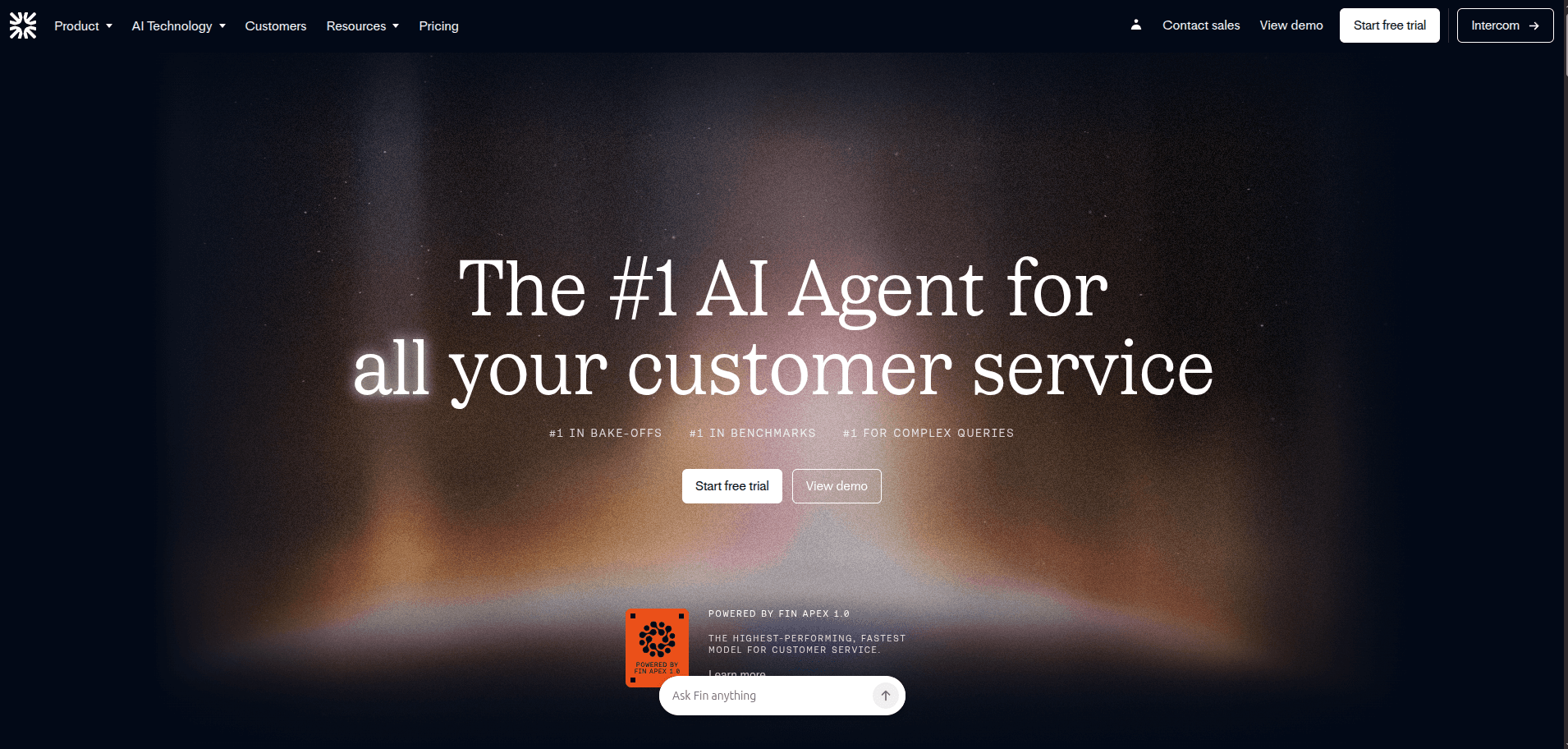 Fin by Intercom Website Platform