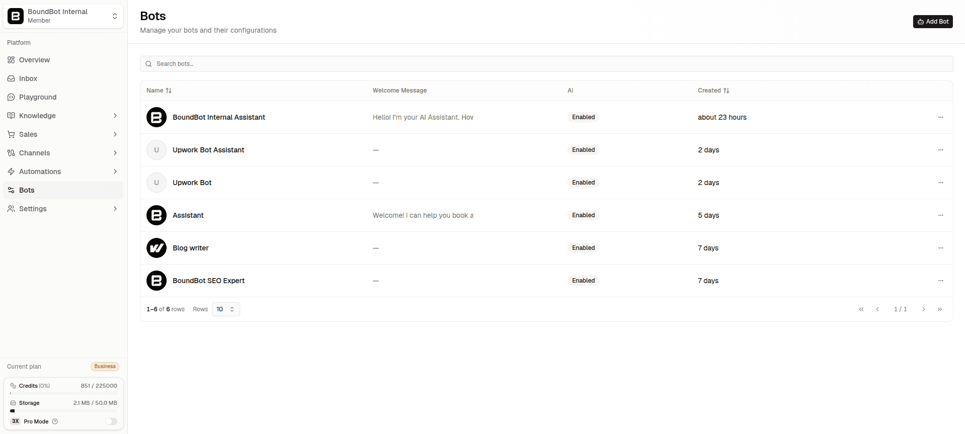 Way to show the freelancers creating bots to generate proposal
