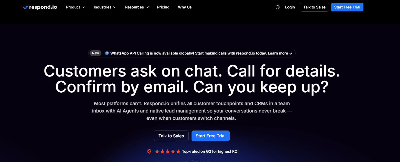 respond.io multi channel chatbot platform unified inbox with messaging channel integration